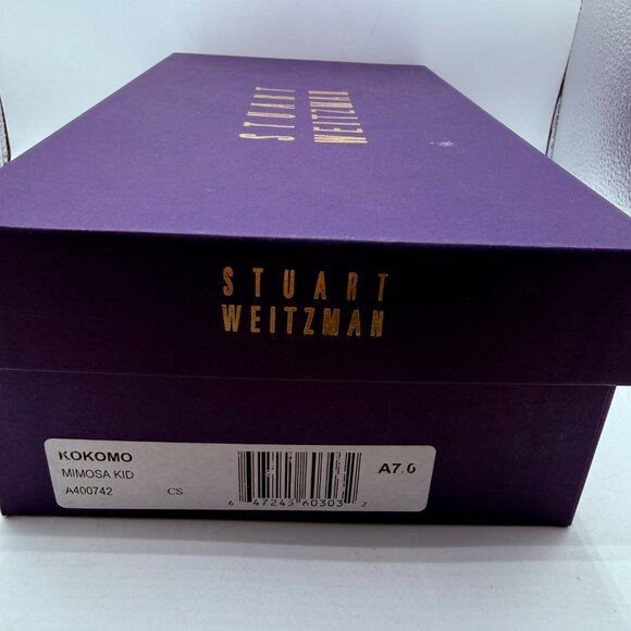 ✨ Stuart Weitzman “Kokomo” Mimosa Kid Leather Cutout Kitten Heels – Size 7.5 – - Picture 10 of 10